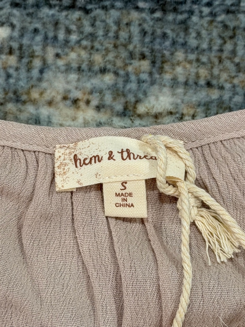 Hem & Thread Mauve Eyelet Peasant Tunic - Picture 5 of 7